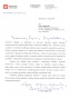 List gratulacyjny Dyrektora Biblioteki Narodowej <br>dr Tomasza Makowskiego